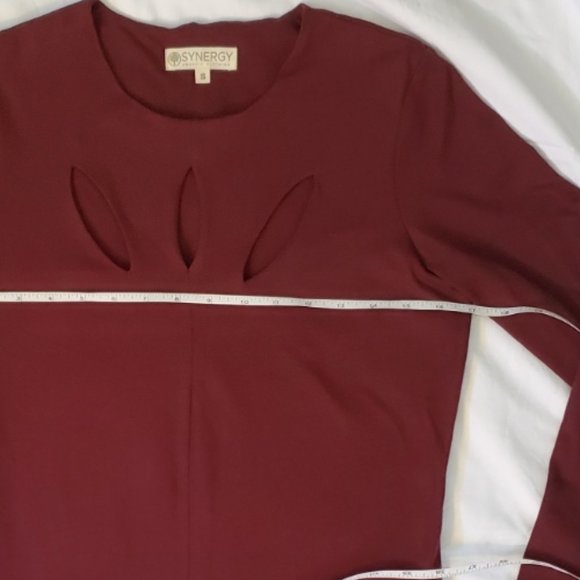 Synergy Organic Clothing Women's Caitlin Dress Small in Mahogany-Burgundy-Wine - Picture 9 of 13